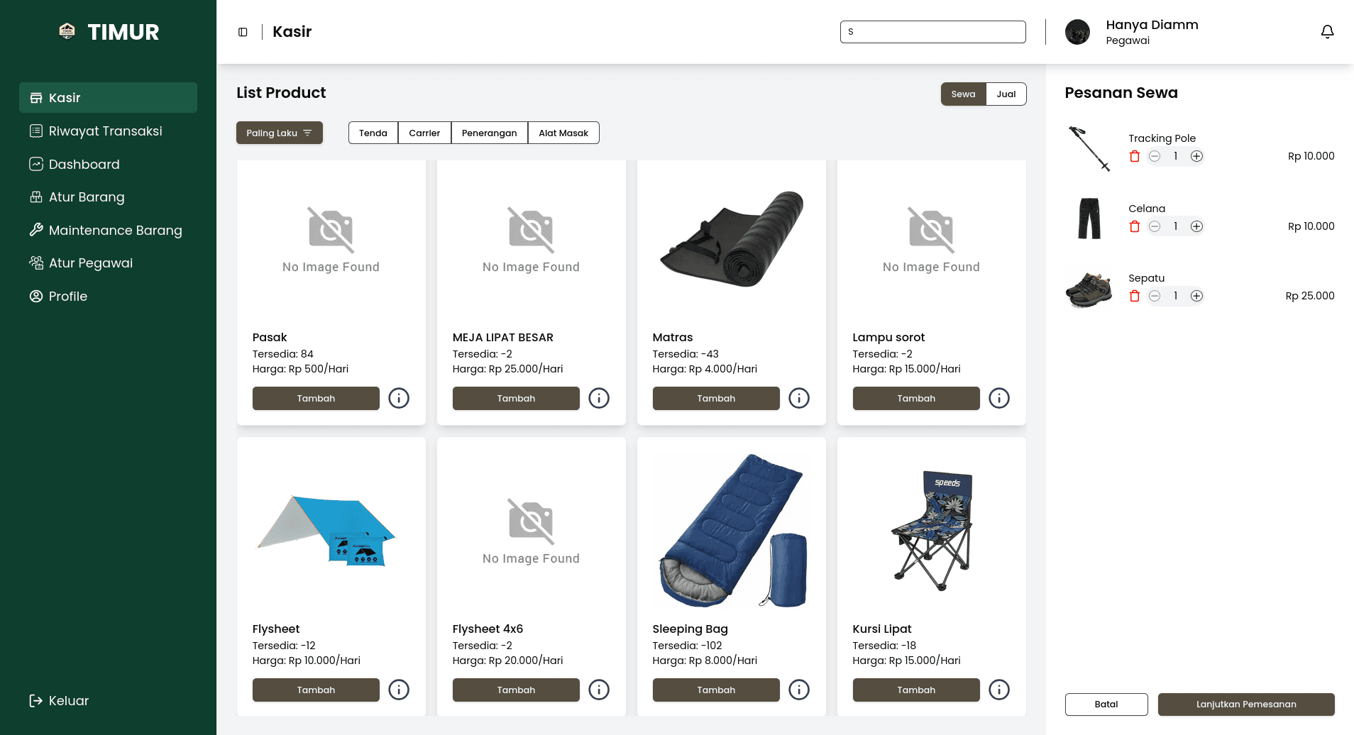 Timur Rental - POS for Outdoor Equipment Shops - 2